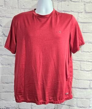 Champion Red Short Sleeves Duo Dry Men's Shirt Medium Lightweight